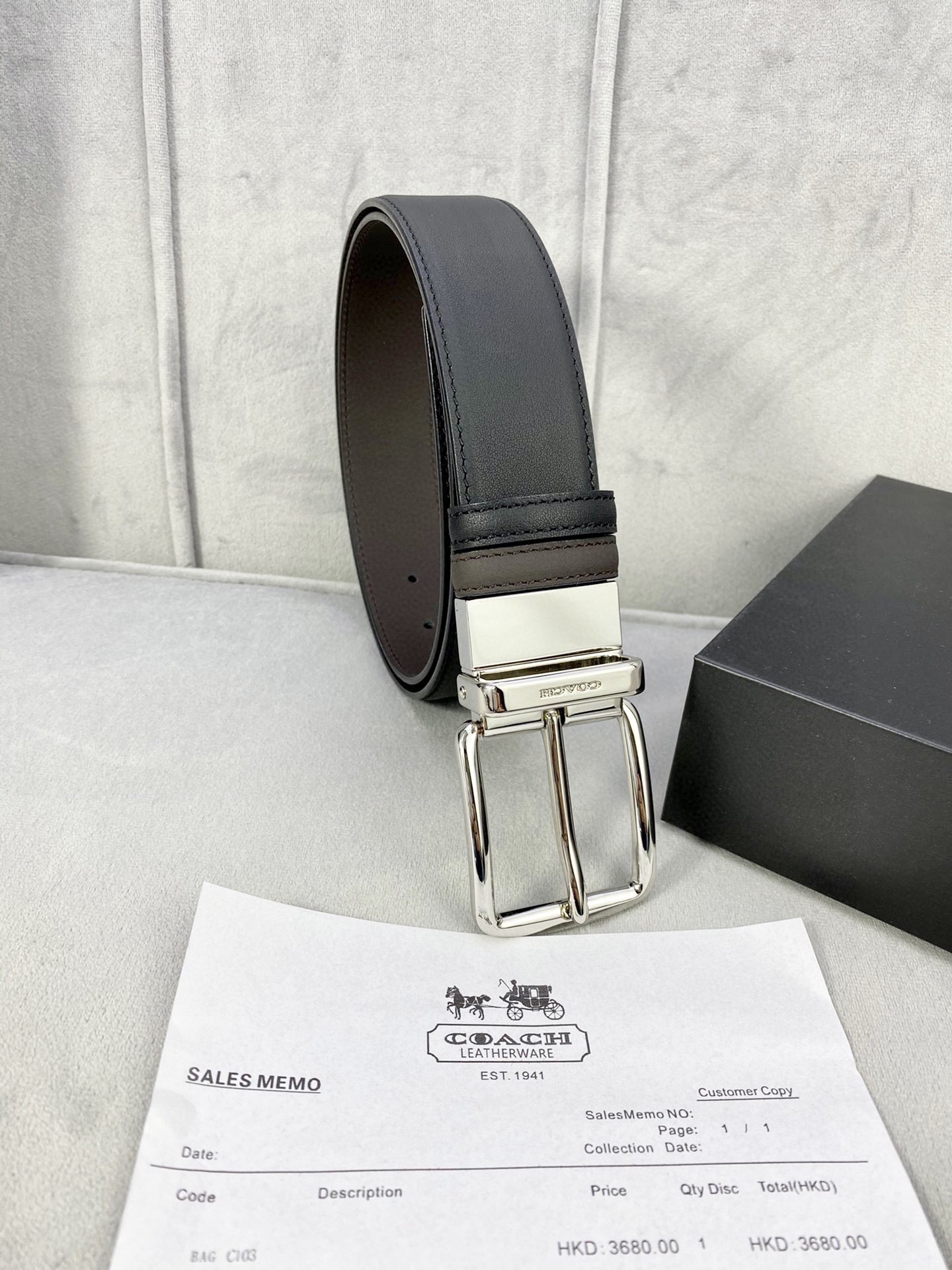 宽度4.0cmCOACH蔻驰双面平纹