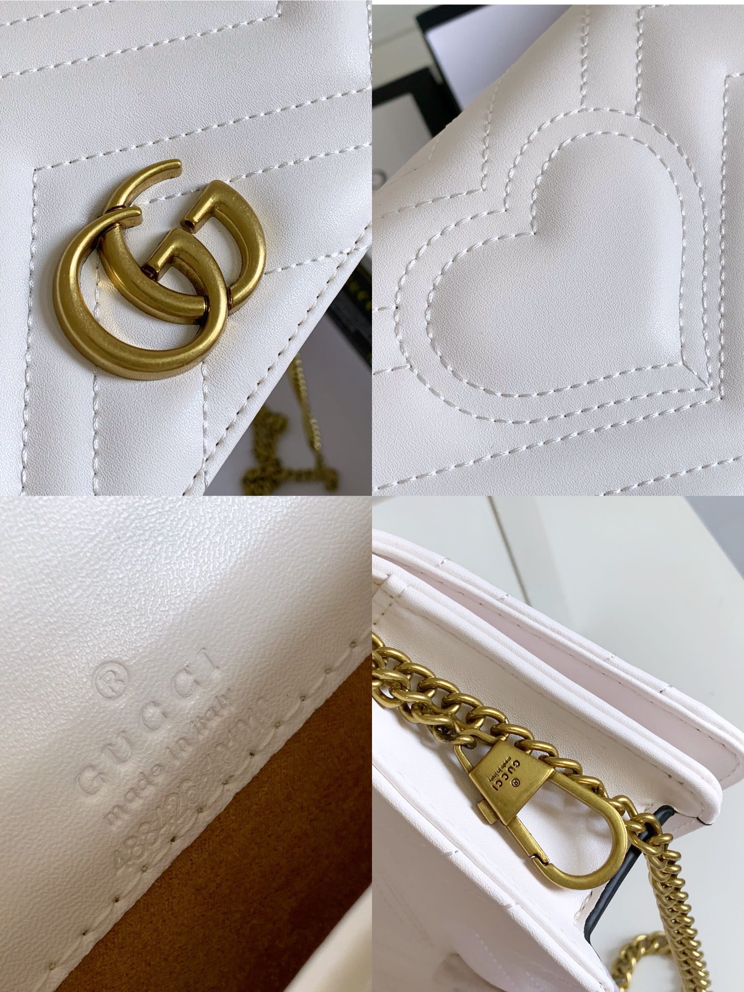 GUCCI GG Marmont ミニチェーンバッグ - トップグレード牛皮