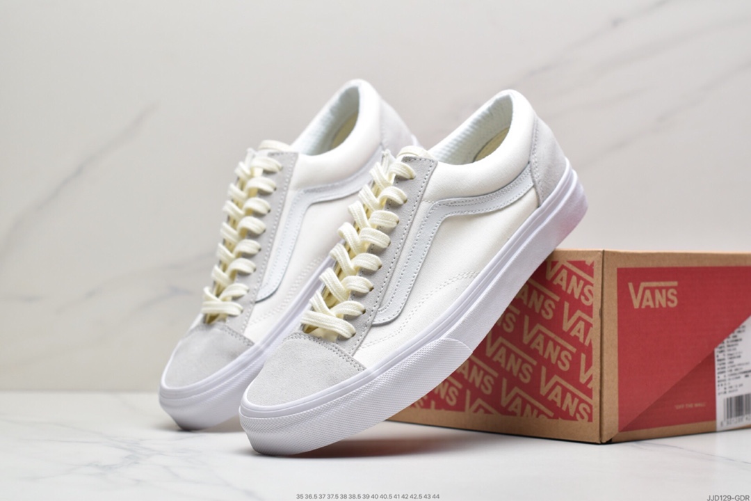 130 万斯Vans Style 36 小头拼接低帮情侣休闲板鞋帆布鞋