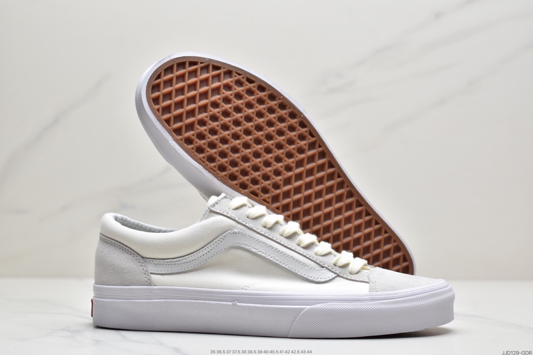 130 万斯Vans Style 36 小头拼接低帮情侣休闲板鞋帆布鞋