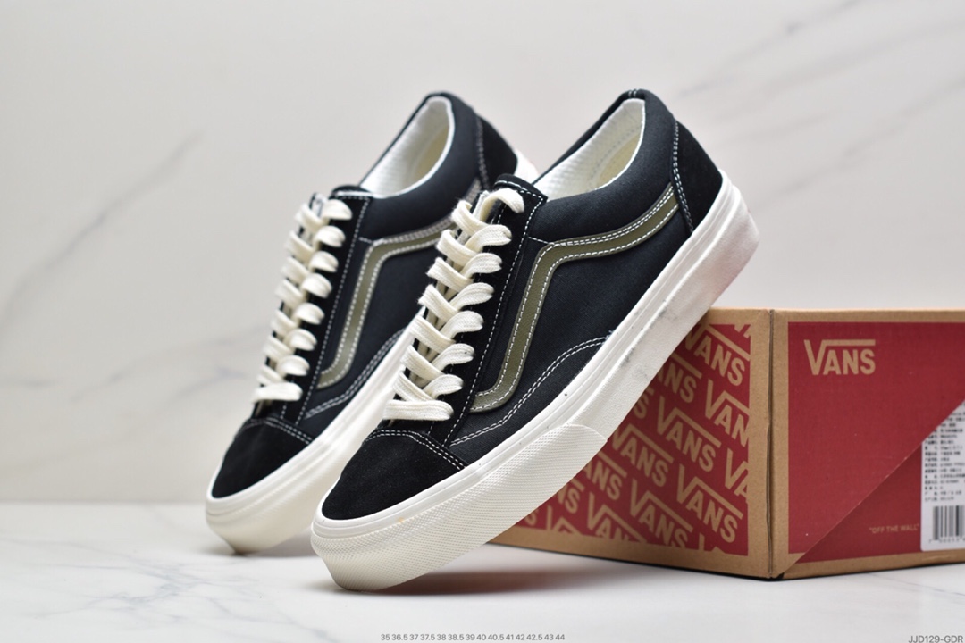 130 万斯Vans Style 36 小头拼接低帮情侣休闲板鞋帆布鞋