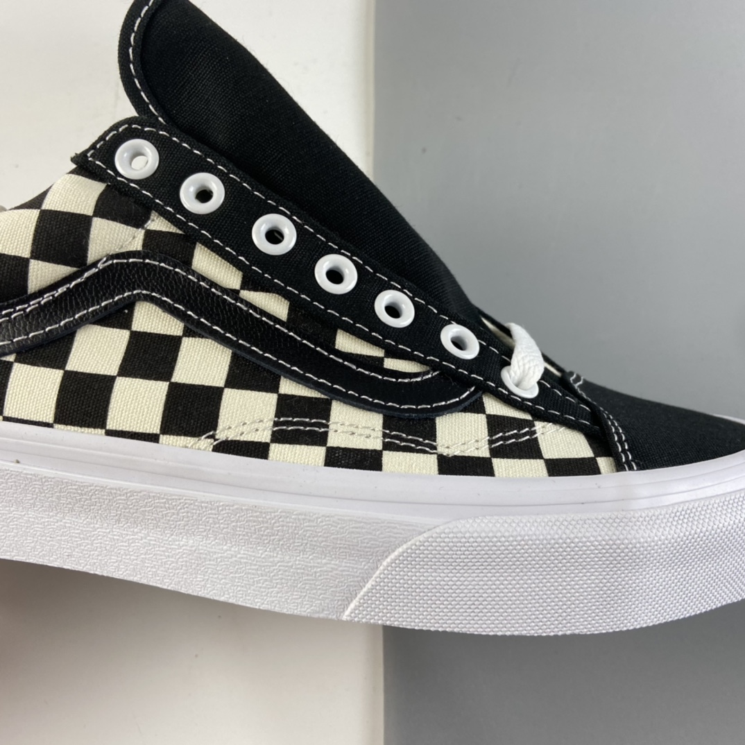 P150 VANS 2021 Style 36安纳海姆经典棋盘格复古黑白低帮男女情侣款休闲硫化帆布滑板鞋 VN0A54F6XC8