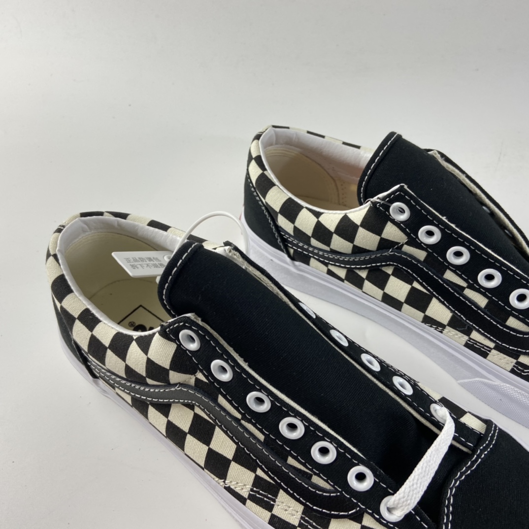 P150 VANS 2021 Style 36安纳海姆经典棋盘格复古黑白低帮男女情侣款休闲硫化帆布滑板鞋 VN0A54F6XC8