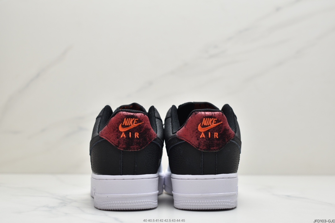 170 耐克Nike Air Force 1’07 LV8  黑灰红拼接 空军一号低帮运动休闲板鞋CZ0337-001