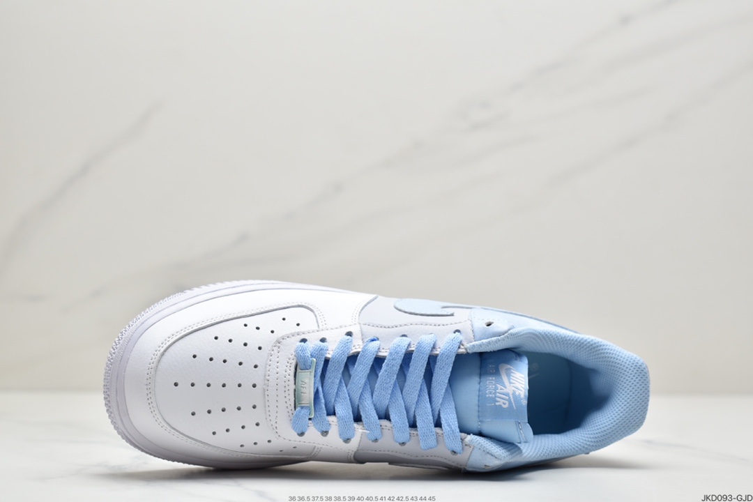 160 耐克NK Air Force 1 Low  白蓝扎染 空军一号低帮百搭休闲运动板鞋  CZ0337-400