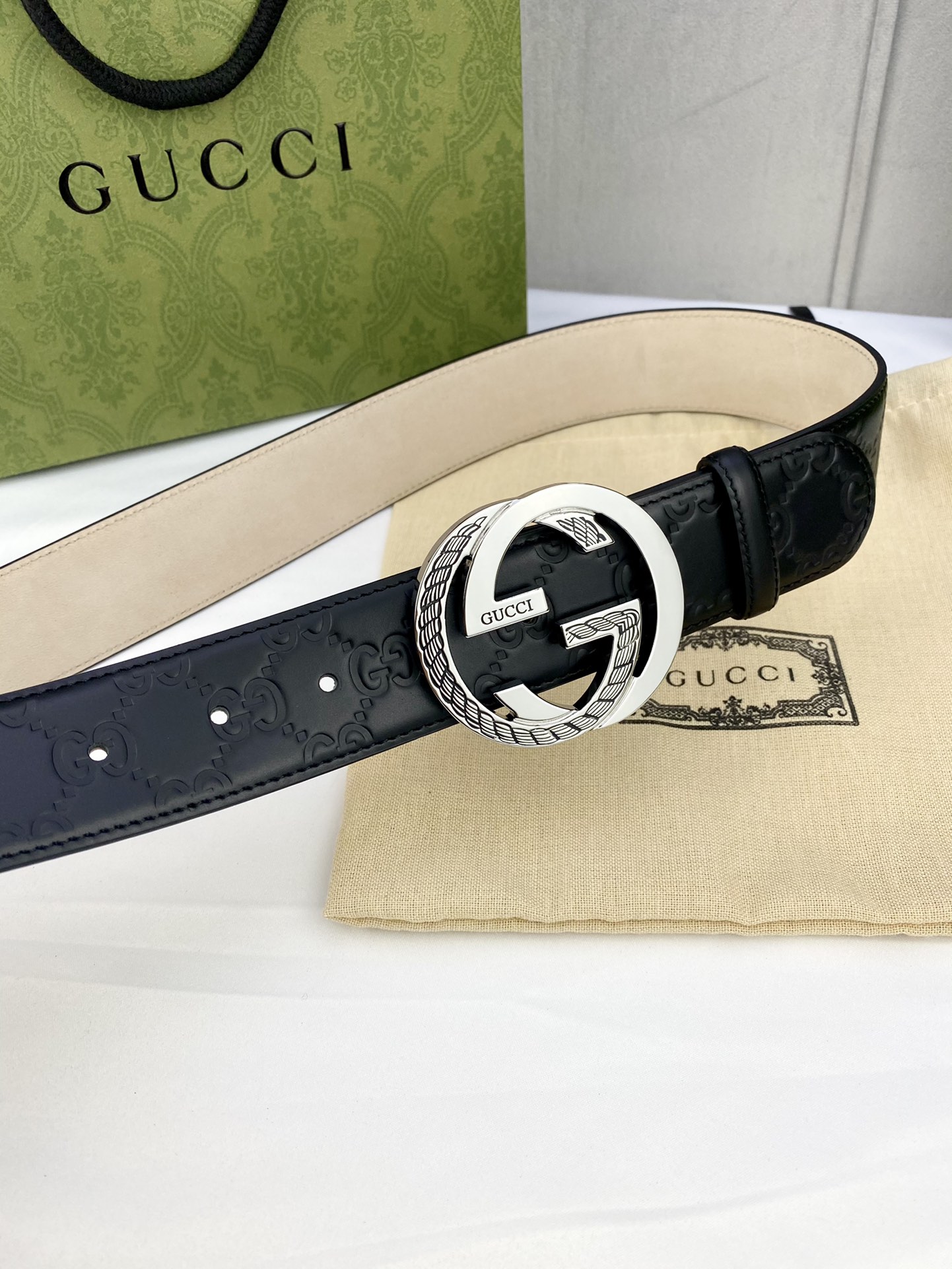 Gucci Style Leather Men's Belts Lookbook Reference image 2