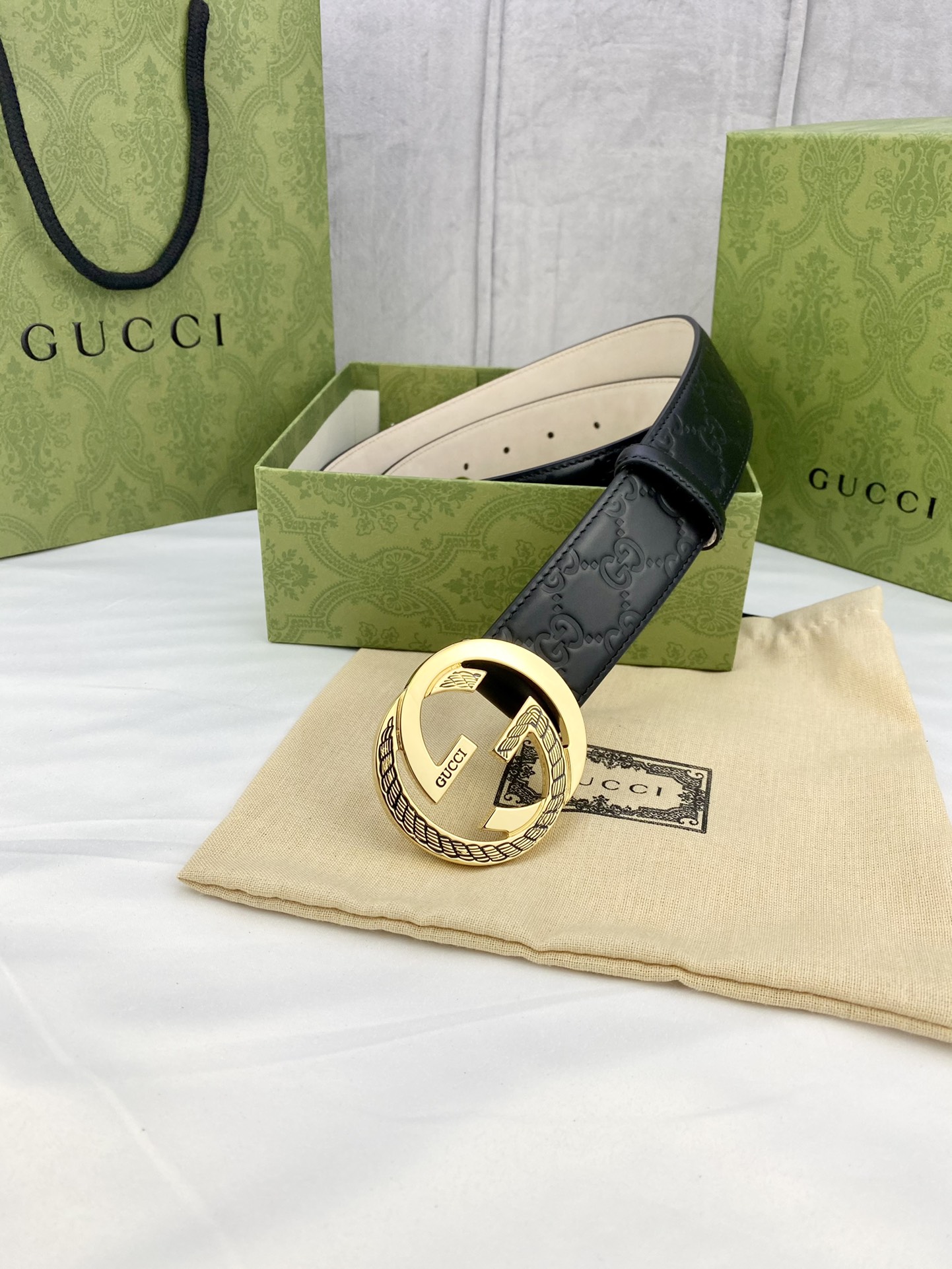 Gucci Style Leather Men's Belts Men's Belts Men's Belt detail image 7 from source 766469