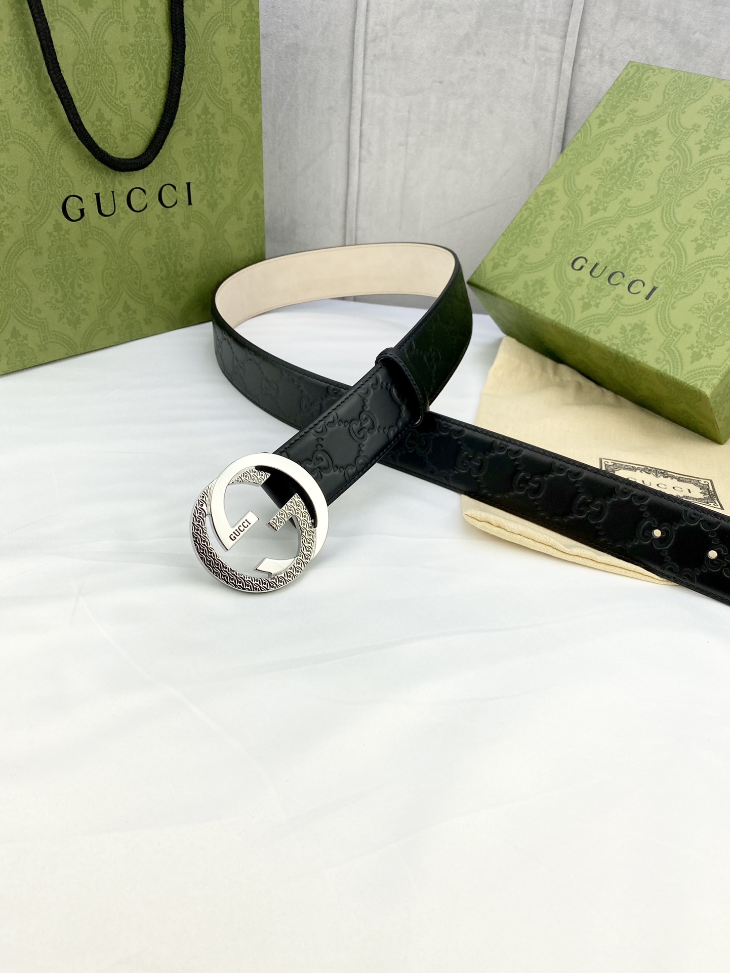 Gucci Style Leather Men's Belts Men's Belts Men's Belt detail image 8 from source 766468