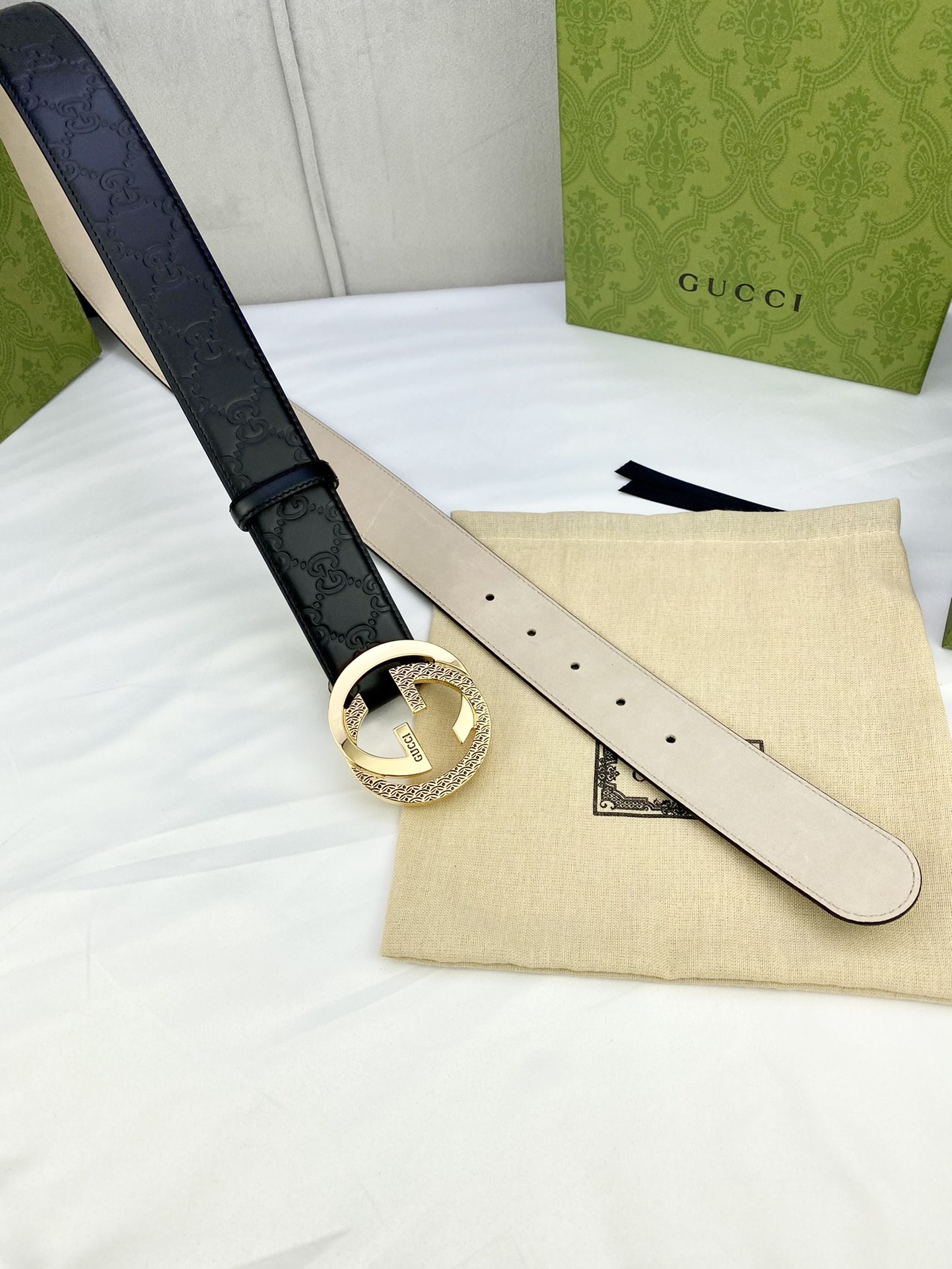 Gucci Style Leather Men's Belts Men's Belts Men's Belt detail image 5 from source 766468
