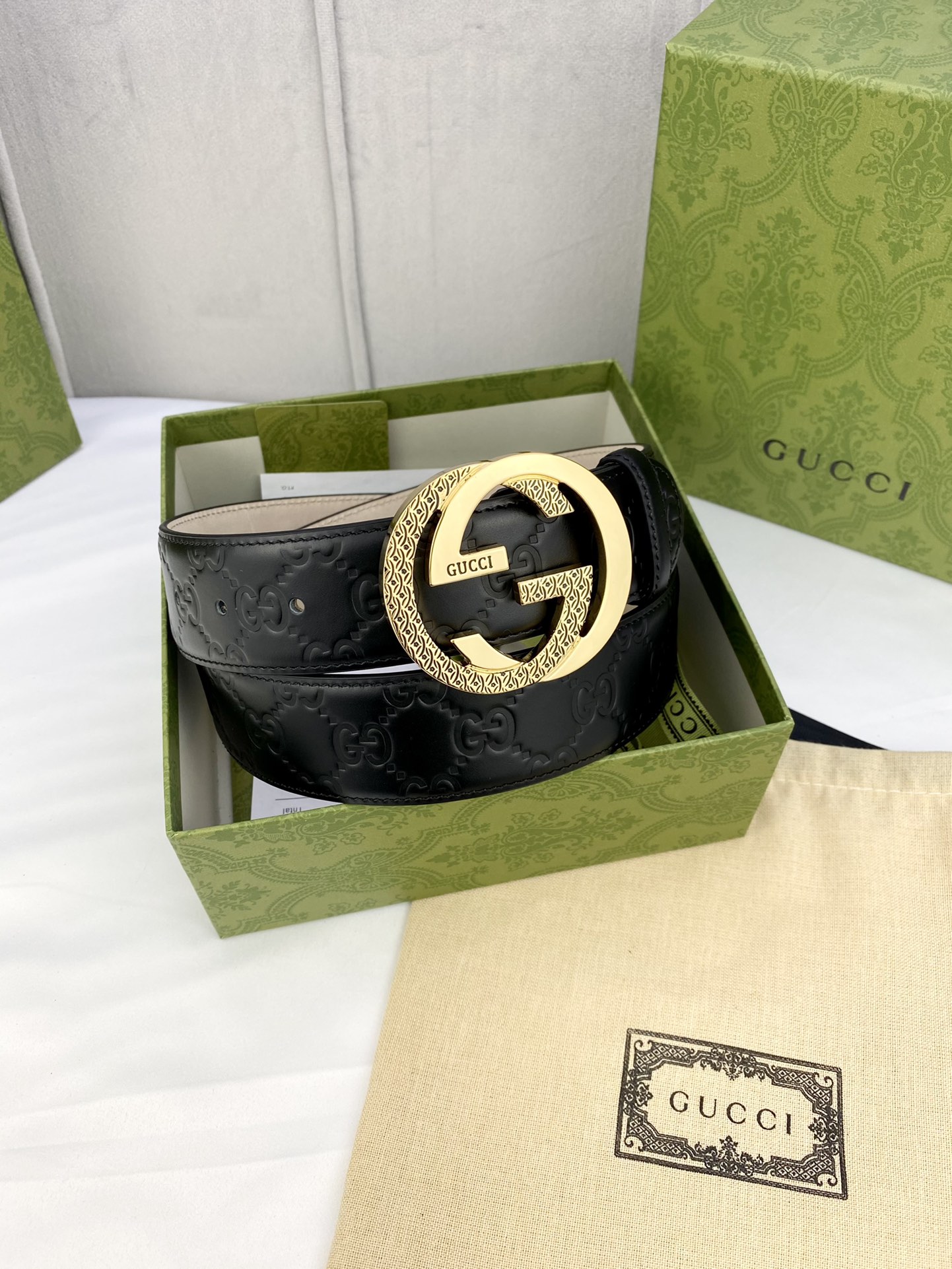 Gucci Style Leather Men's Belts Men's Belts Men's Belt detail image 4 from source 766468