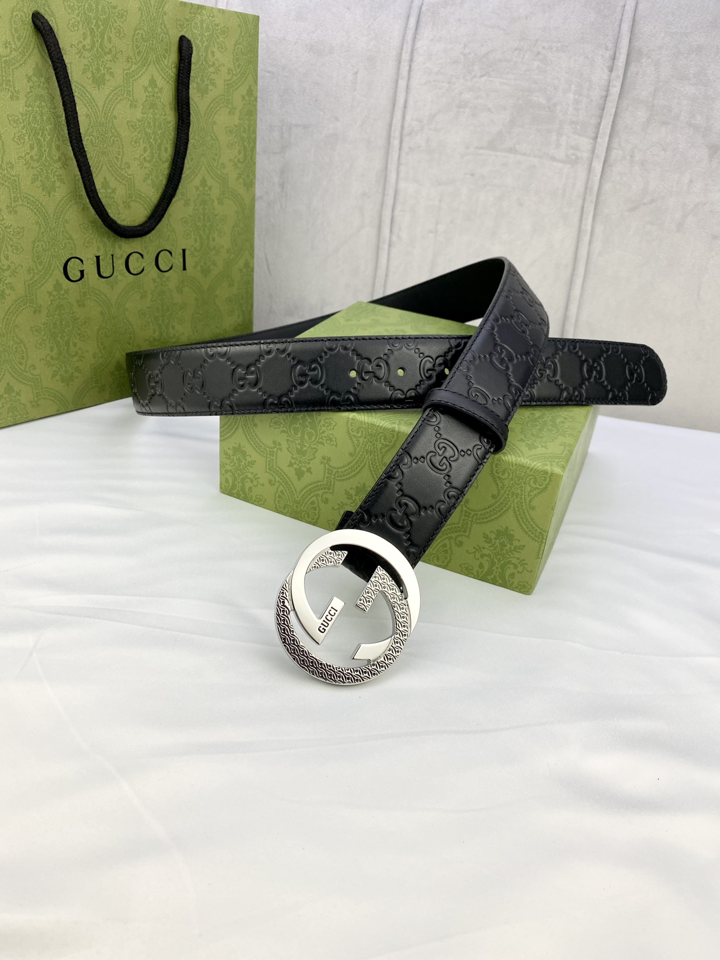 Gucci Style Leather Men's Belts Men's Belts Men's Belt detail image 4 from source 766467