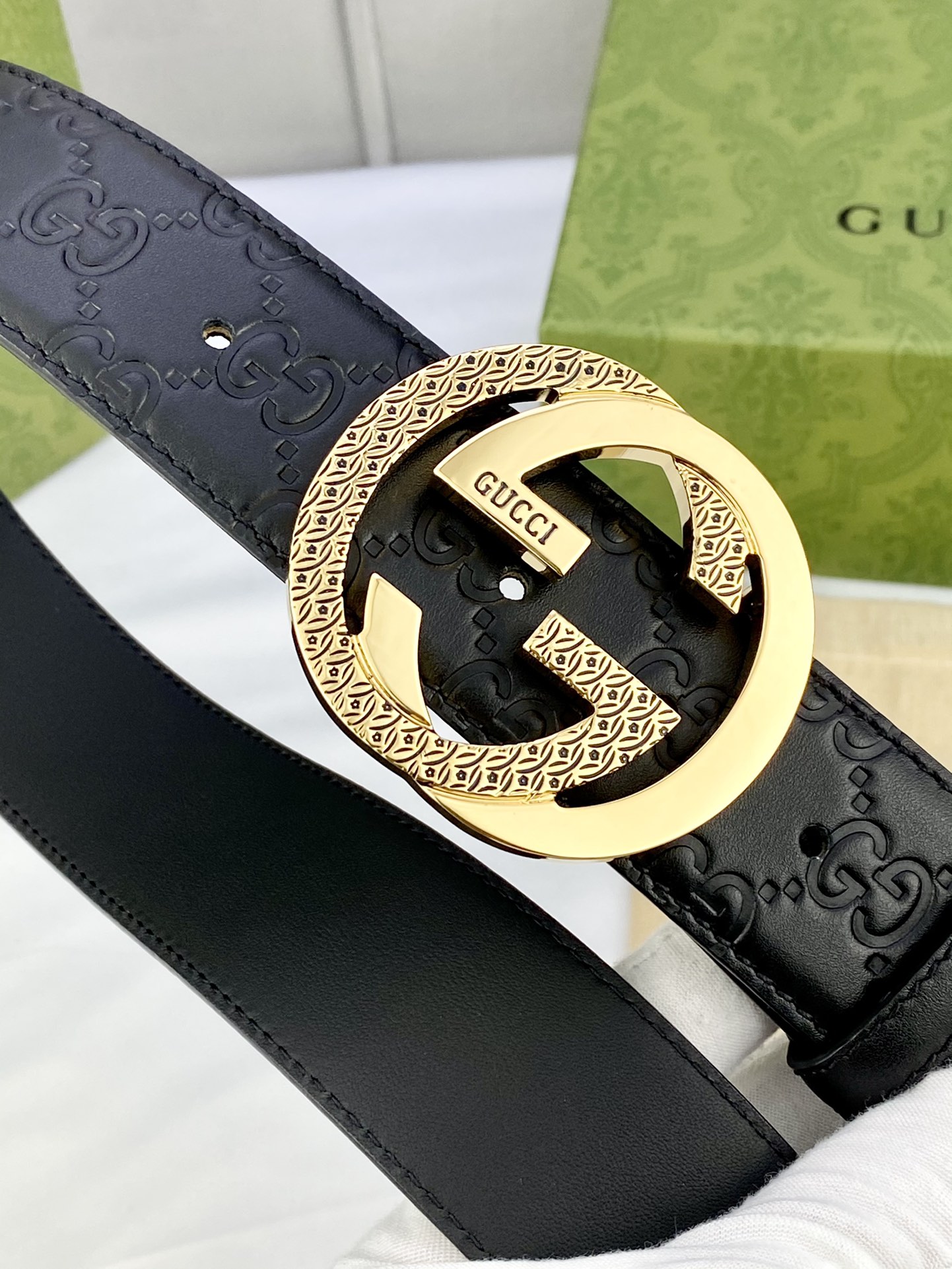 Gucci Style Leather Men's Belts Men's Belts Men's Belt detail image 8 from source 766467