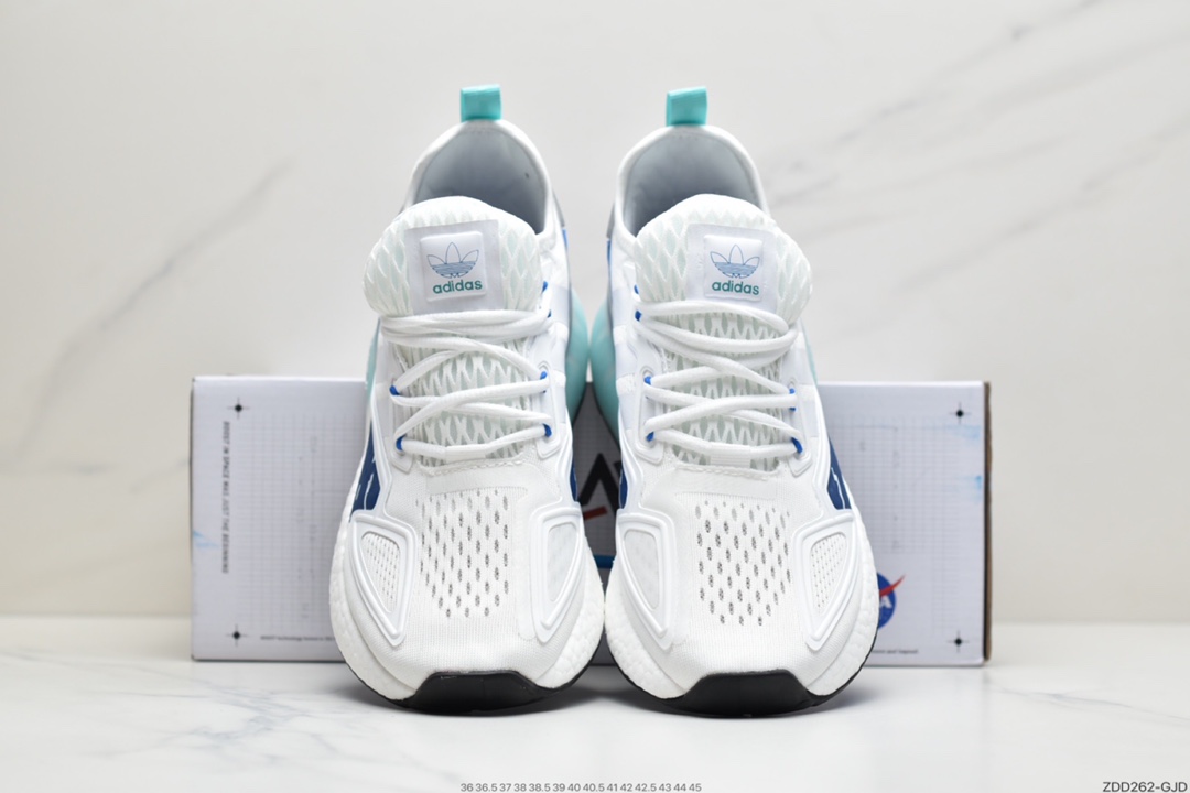 230 阿迪达斯Adidas Originals ZX 2K Boost 全新爆米花缓震休闲运动跑鞋 HO5148