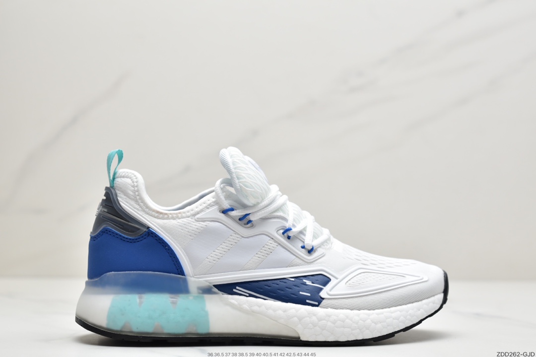 230 阿迪达斯Adidas Originals ZX 2K Boost 全新爆米花缓震休闲运动跑鞋 HO5148