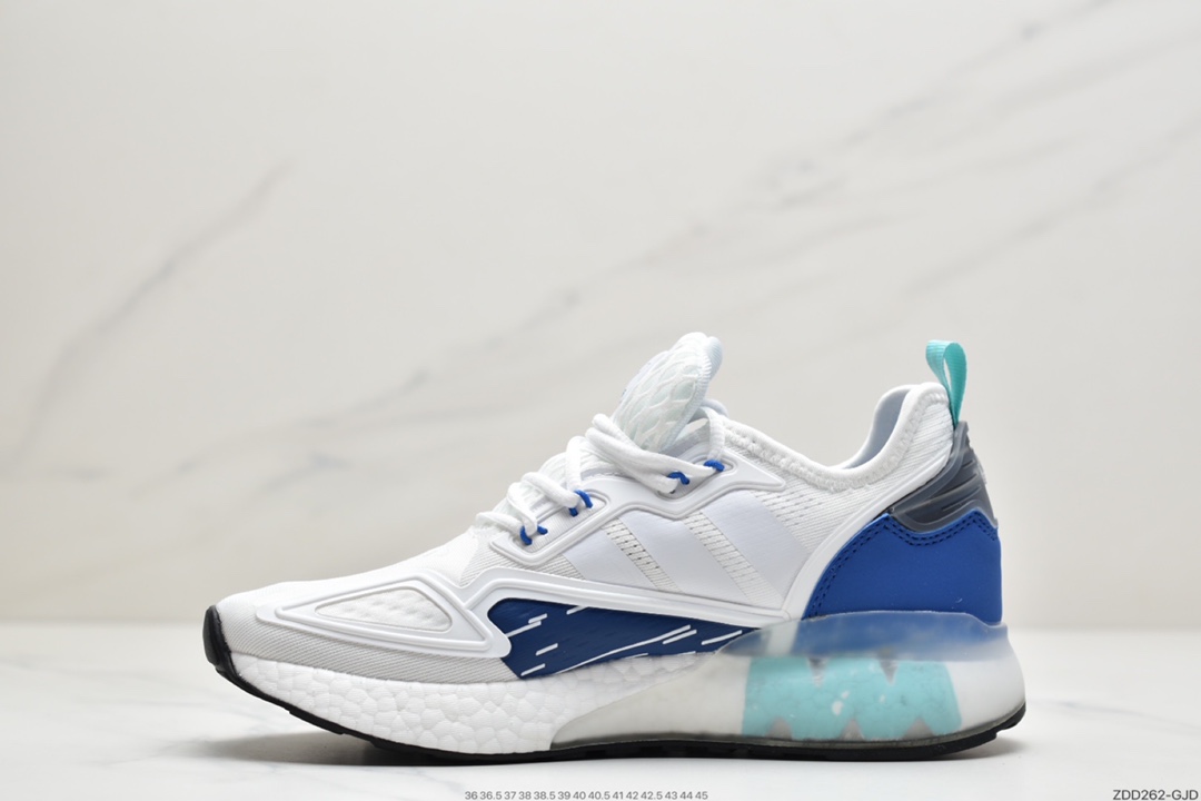 230 阿迪达斯Adidas Originals ZX 2K Boost 全新爆米花缓震休闲运动跑鞋 HO5148