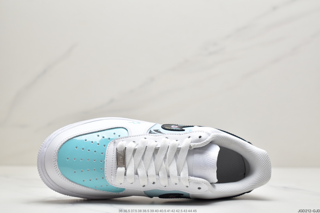 180  官方爆款定制 PS5电玩主题Nike Air Force 1 Low’07 白蓝黑涂鸦空军一号低帮休闲板鞋 CW2288-222