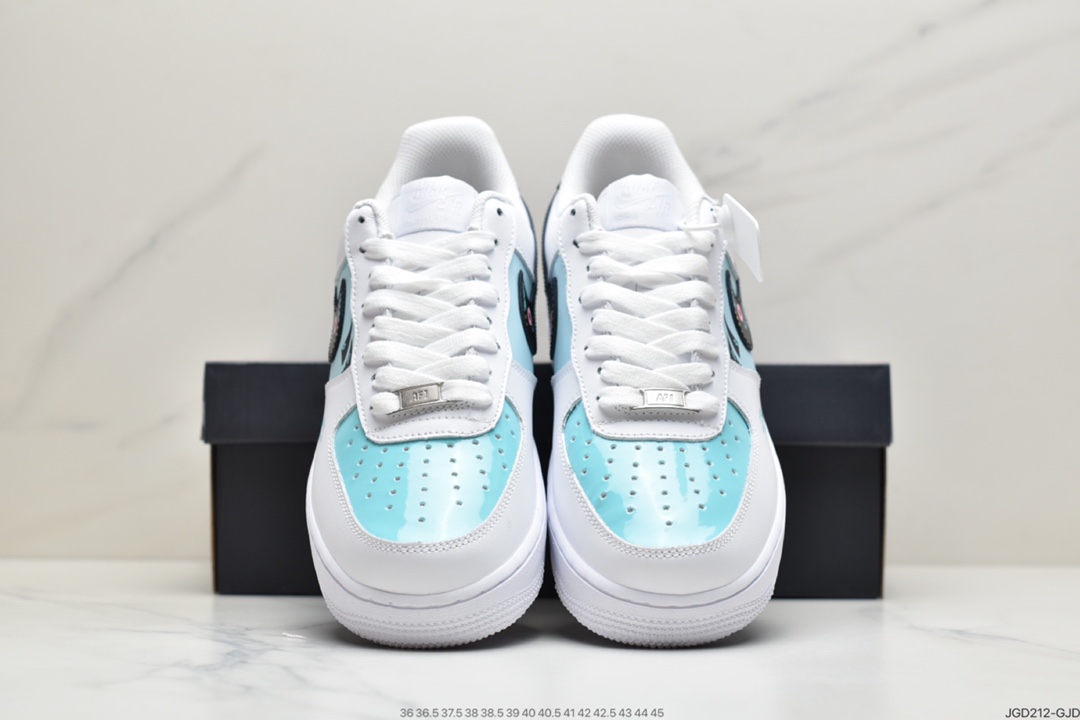 180  官方爆款定制 PS5电玩主题Nike Air Force 1 Low’07 白蓝黑涂鸦空军一号低帮休闲板鞋 CW2288-222