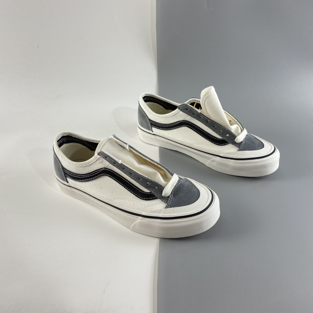 P150 VANS Style 36 万斯灰白半月包头灰白帆布鞋奥利奥板男女鞋 VN0A4BVAK11
