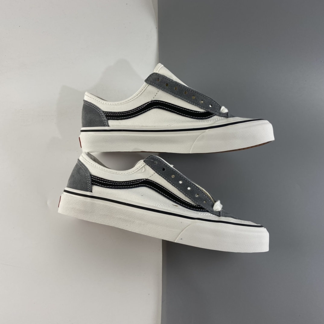 P150 VANS Style 36 万斯灰白半月包头灰白帆布鞋奥利奥板男女鞋 VN0A4BVAK11