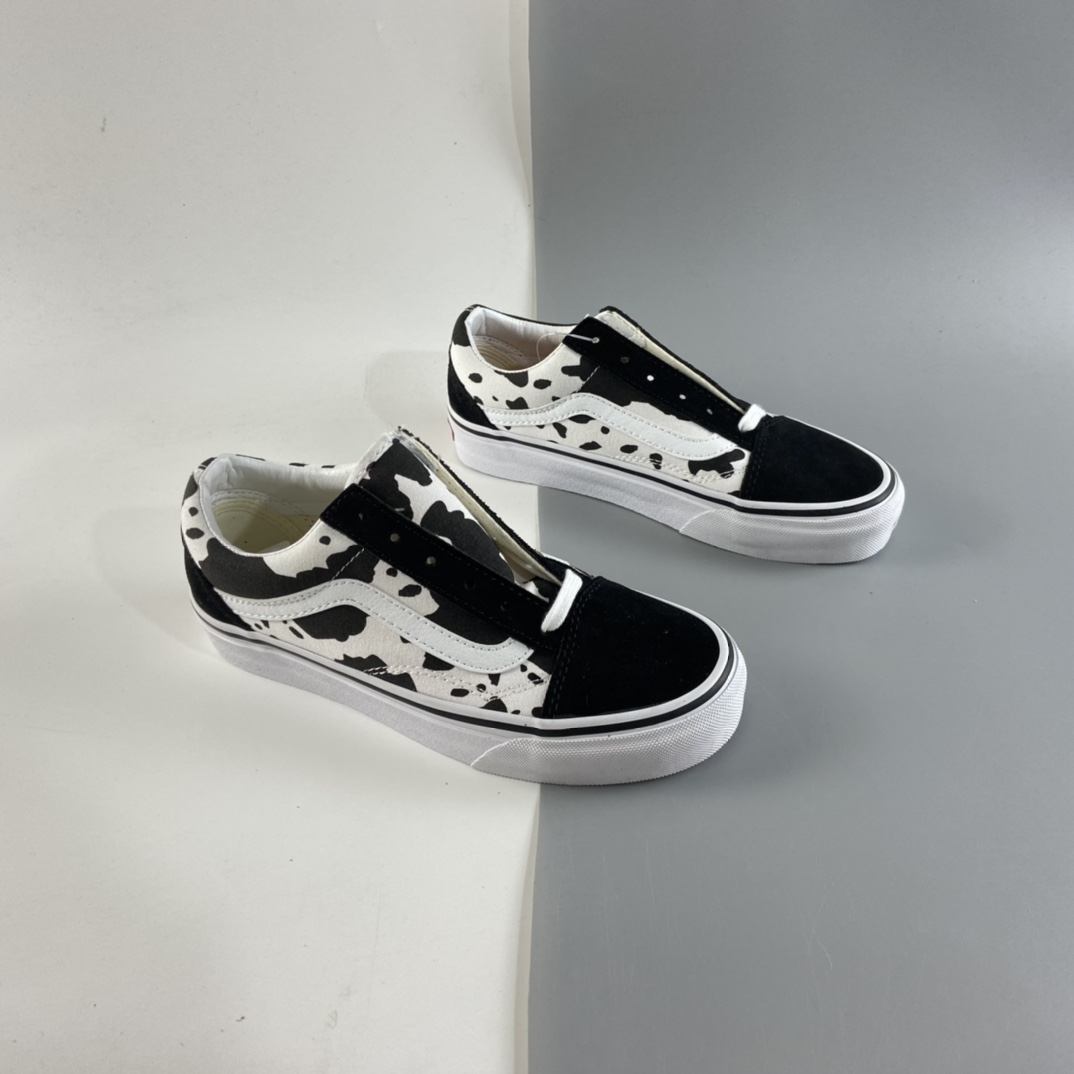 P150 Vans Style 36 Decon SF 黑色奶牛 涂鸦 硫化滑板鞋  VN0A40E5NNA