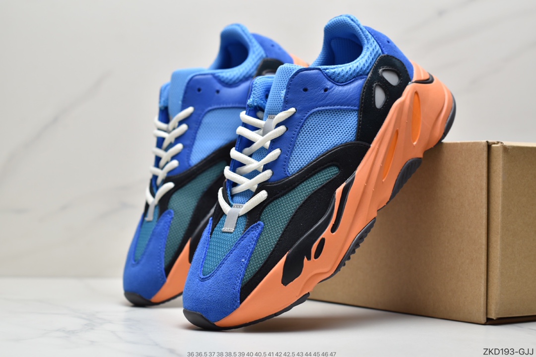 270 阿迪达斯Yeezy boost 700 “Bright Blue” 蓝橙色 GZ0541