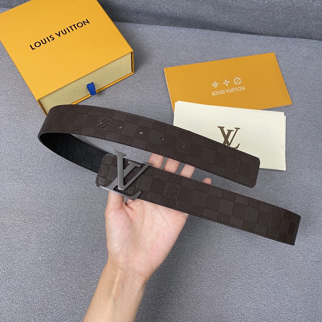 Louis Vuitton Belts Lattice Calfskin Cowhide