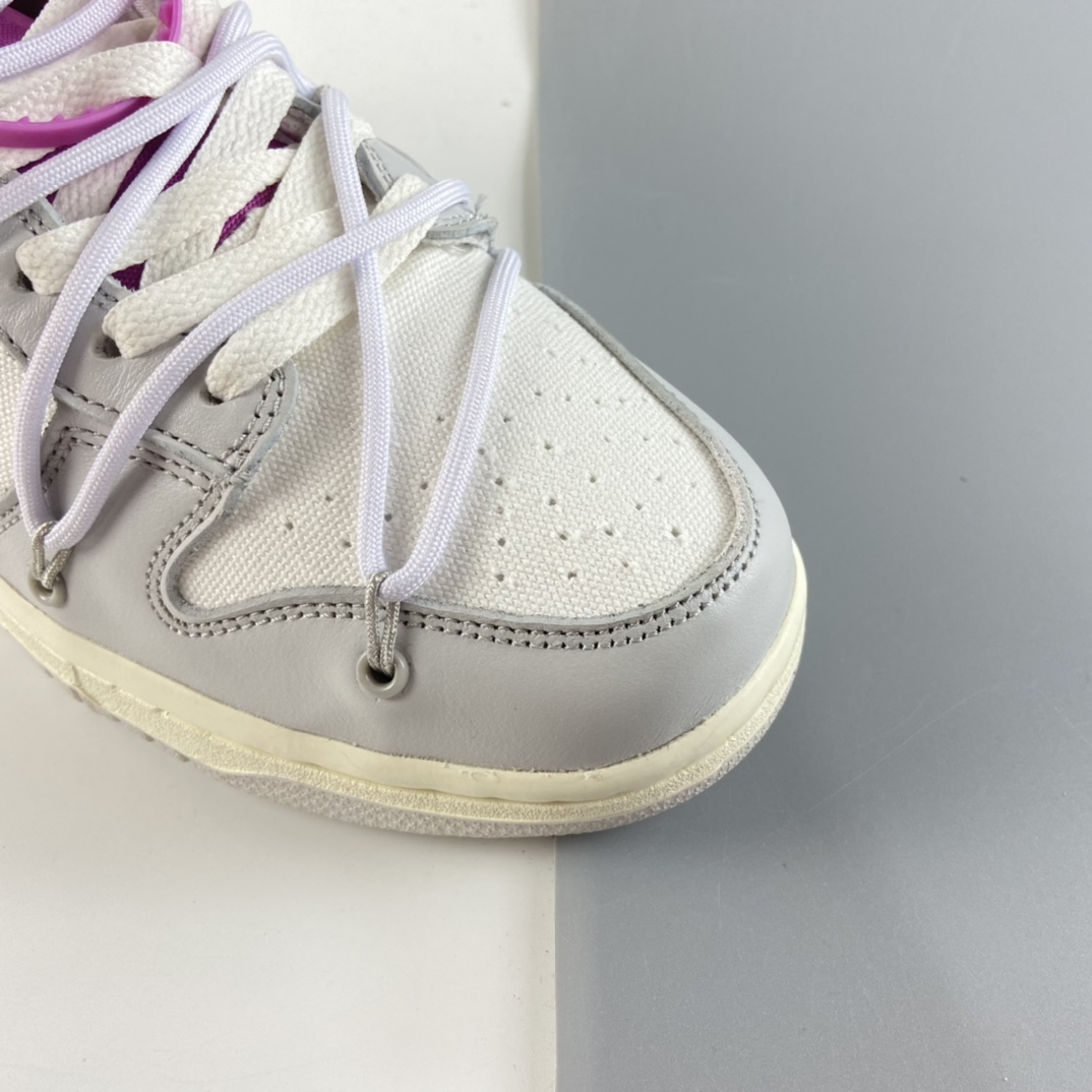 P360 Off-White x Nike Dunk Low“03 of 50”OW 白灰色休闲运动滑板鞋 DM1602-118