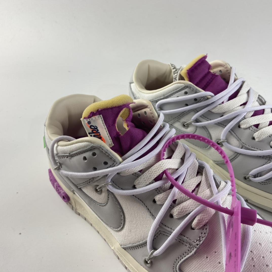 P360 Off-White x Nike Dunk Low“03 of 50”OW 白灰色休闲运动滑板鞋 DM1602-118