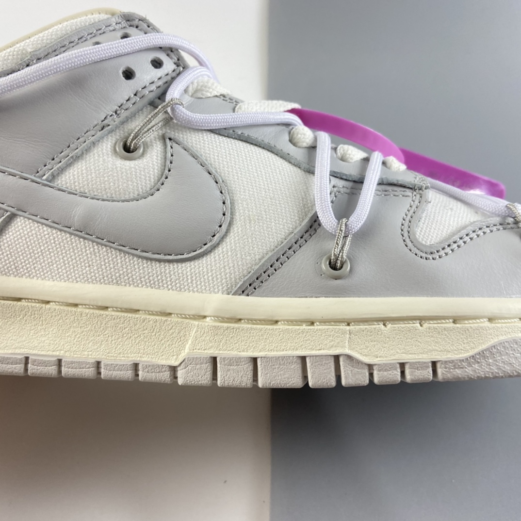 P360 Off-White x Nike Dunk Low“03 of 50”OW 白灰色休闲运动滑板鞋 DM1602-118