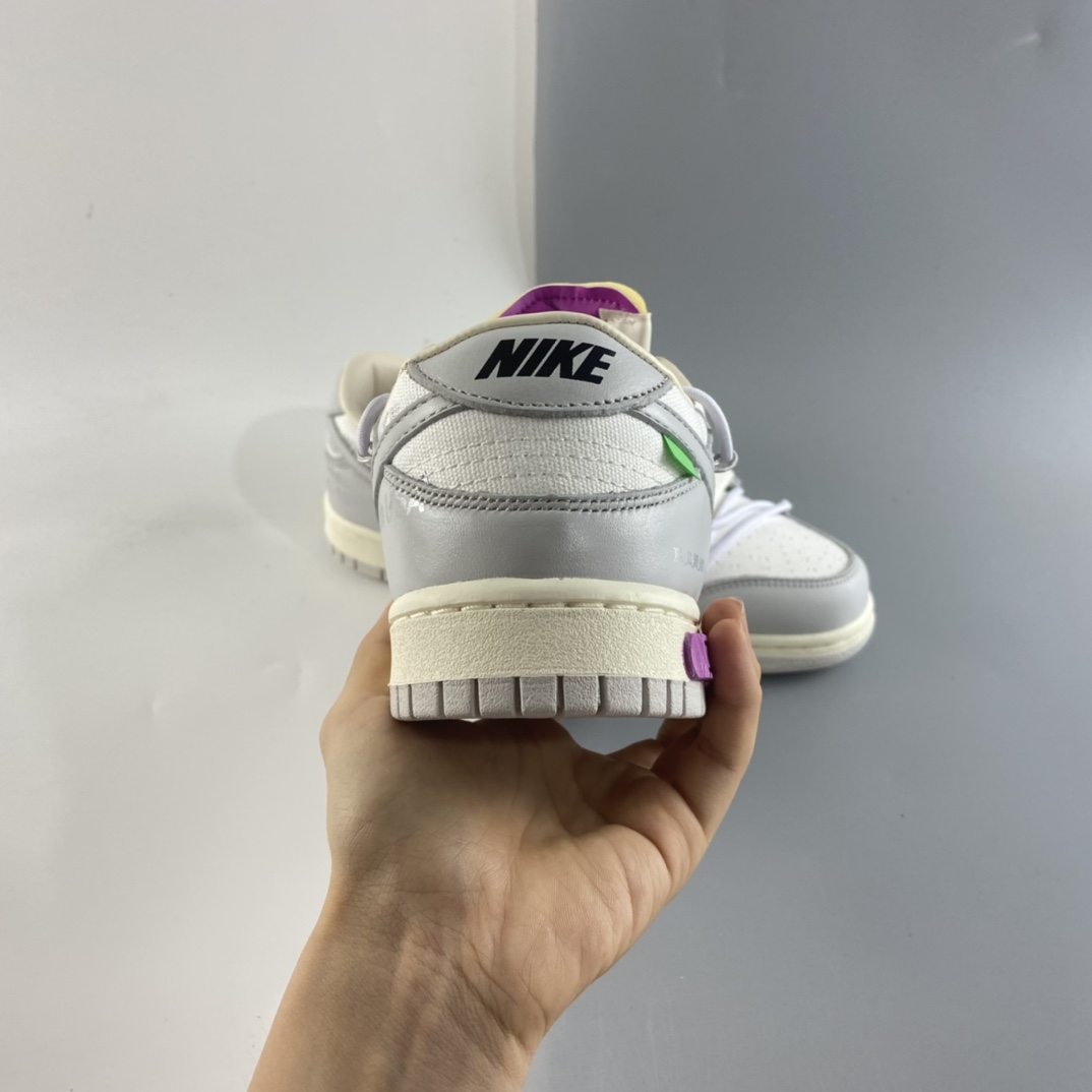P360 Off-White x Nike Dunk Low“03 of 50”OW 白灰色休闲运动滑板鞋 DM1602-118