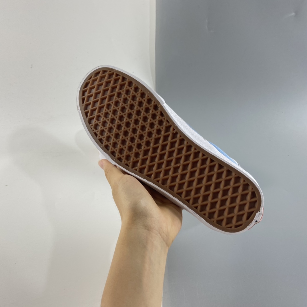 P130 Vans OG Classic Slip-On 范斯 一脚蹬棋盘格  紫蓝色 经典懒人套男女款低帮帆布鞋 VN0A33TB42Y