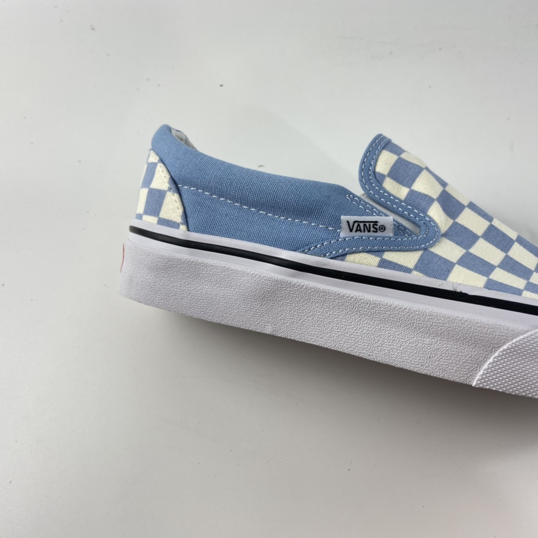 P130 Vans OG Classic Slip-On 范斯 一脚蹬棋盘格  紫蓝色 经典懒人套男女款低帮帆布鞋 VN0A33TB42Y