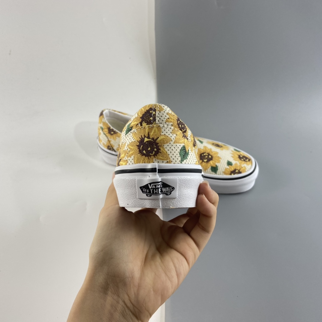 P150 Vans Slip-On小雏菊向日葵 印花 限定版滑板鞋 纯正硫化底 VN0A5ZMRFN0