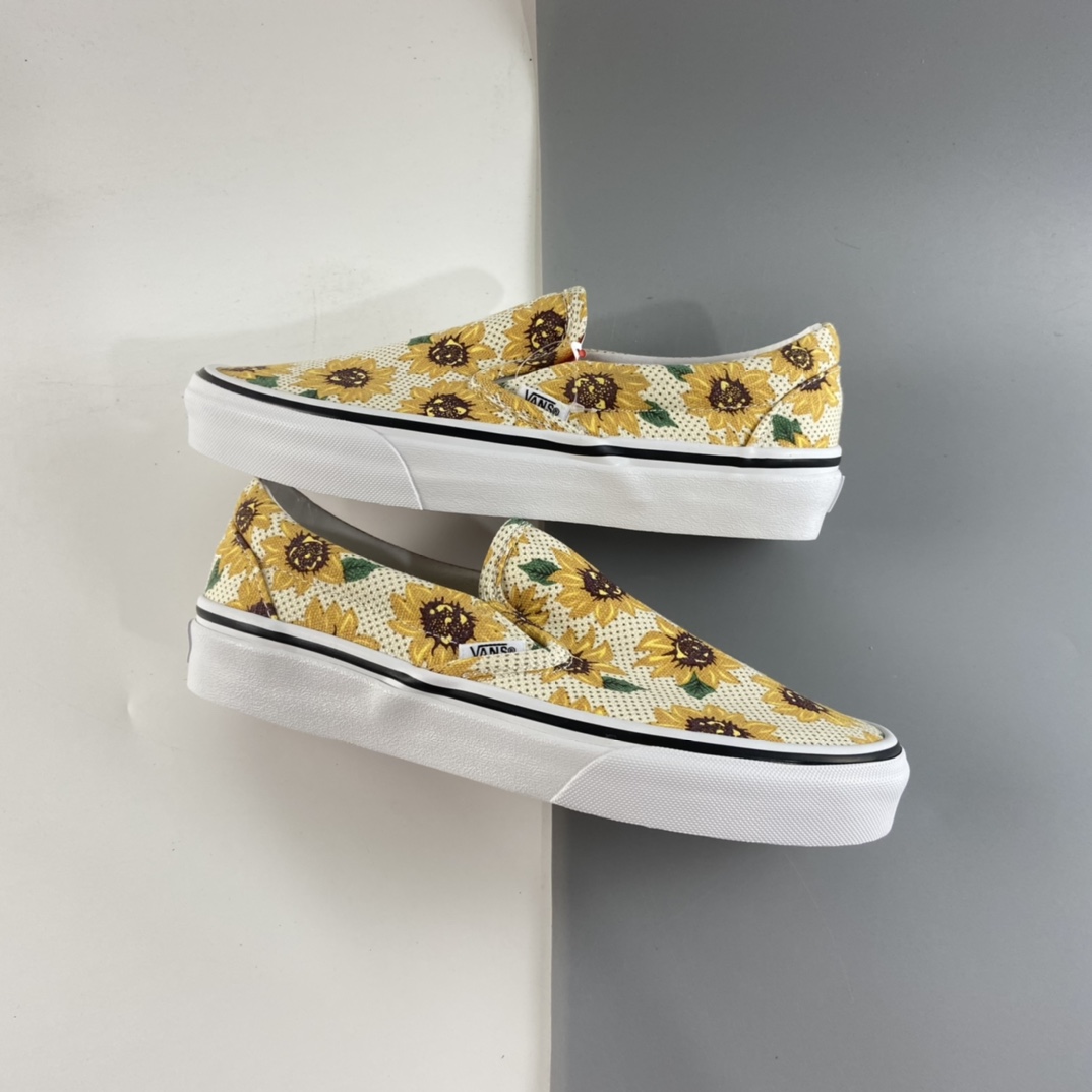 P150 Vans Slip-On小雏菊向日葵 印花 限定版滑板鞋 纯正硫化底 VN0A5ZMRFN0