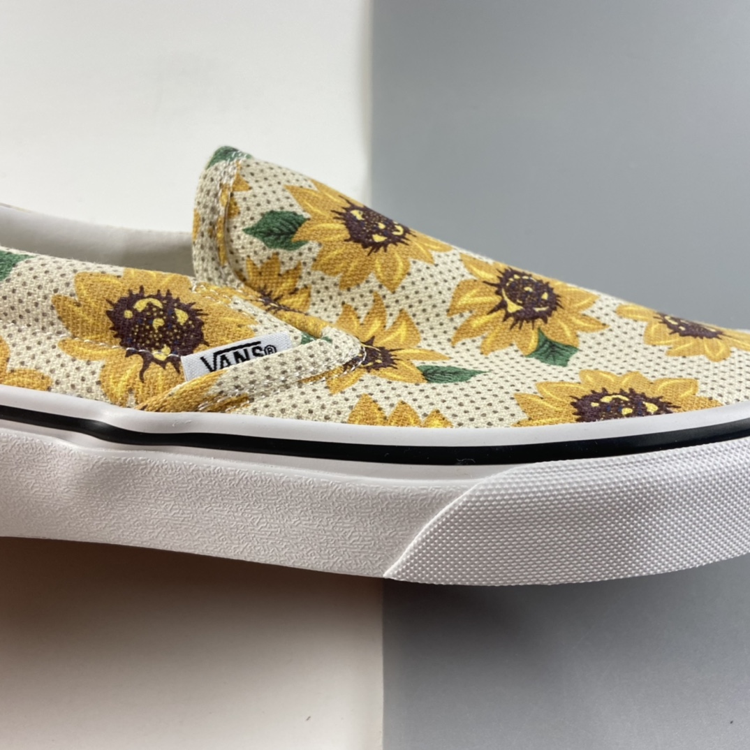 P150 Vans Slip-On小雏菊向日葵 印花 限定版滑板鞋 纯正硫化底 VN0A5ZMRFN0