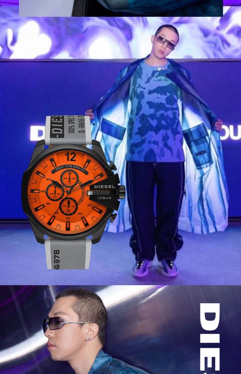 Diesel DZ4535 Vibrator Orange Twilight Watch with Unique Features - 图片 7