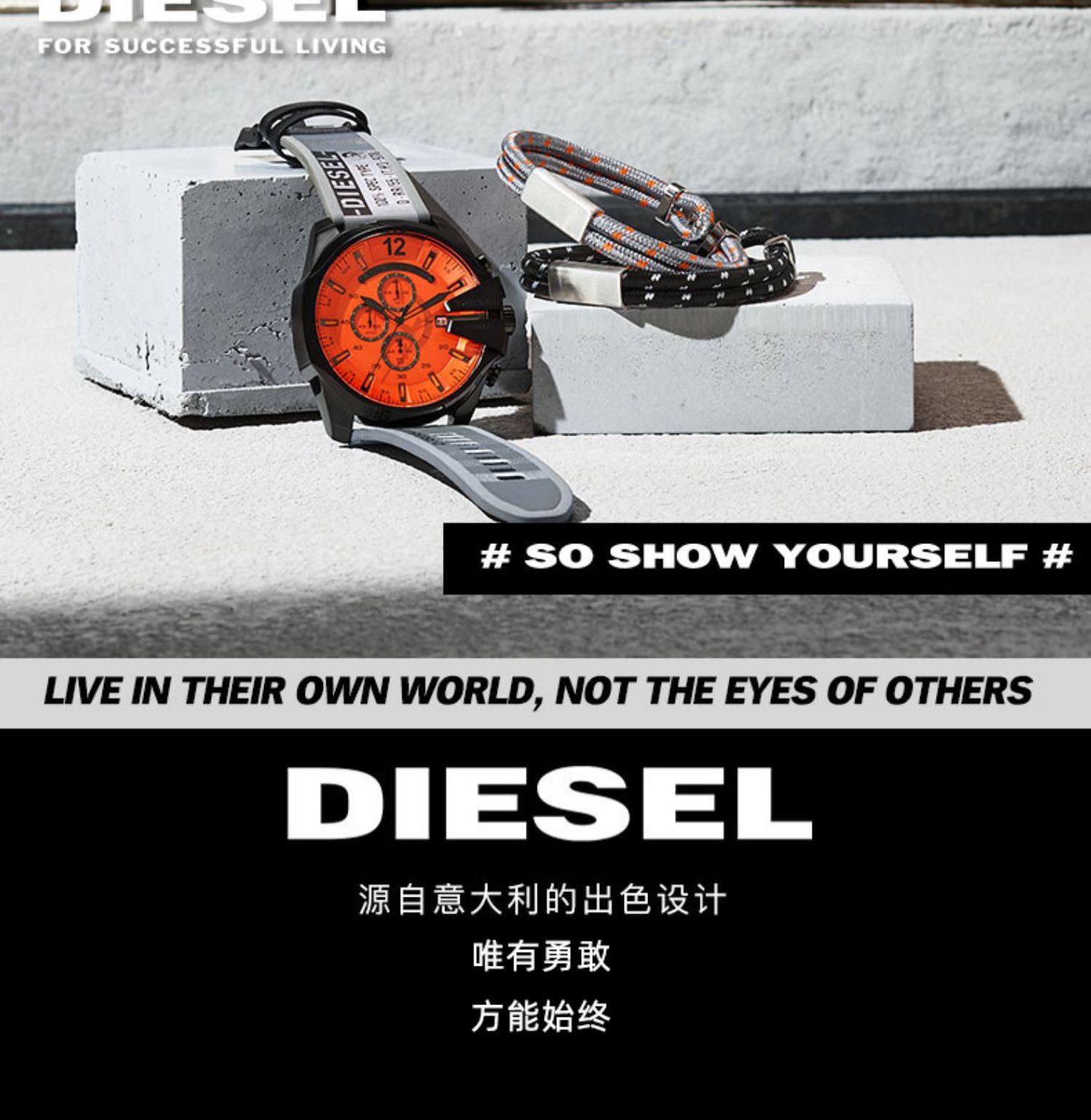 Diesel DZ4535 Vibrator Orange Twilight Watch with Unique Features - 图片 9