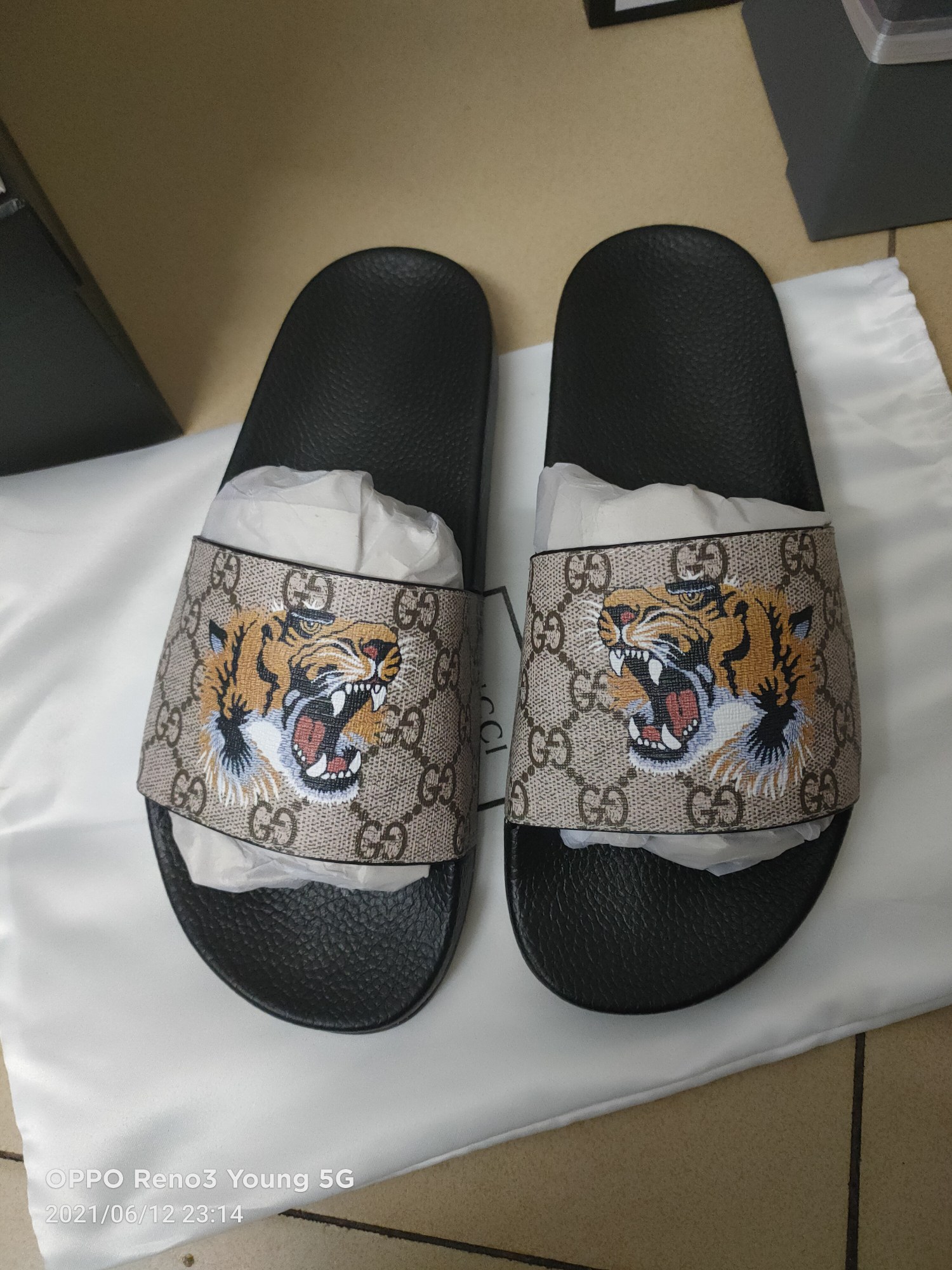 NO:260288,New ~ Guqi Tiger Men and Women Size 35-46, Slippers, Slippers19860909上新啦～～古奇老虎男女款35-46码,,拖鞋,slippers,Women's Shoes