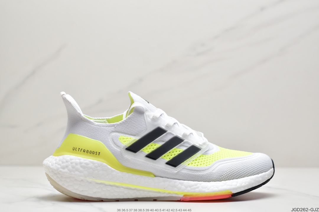 180 2021SS全新阿迪达斯/Adidas Ultra Boost 2021”All White”UB2021版袜套式针织鞋面休闲运动慢跑鞋  FY0375