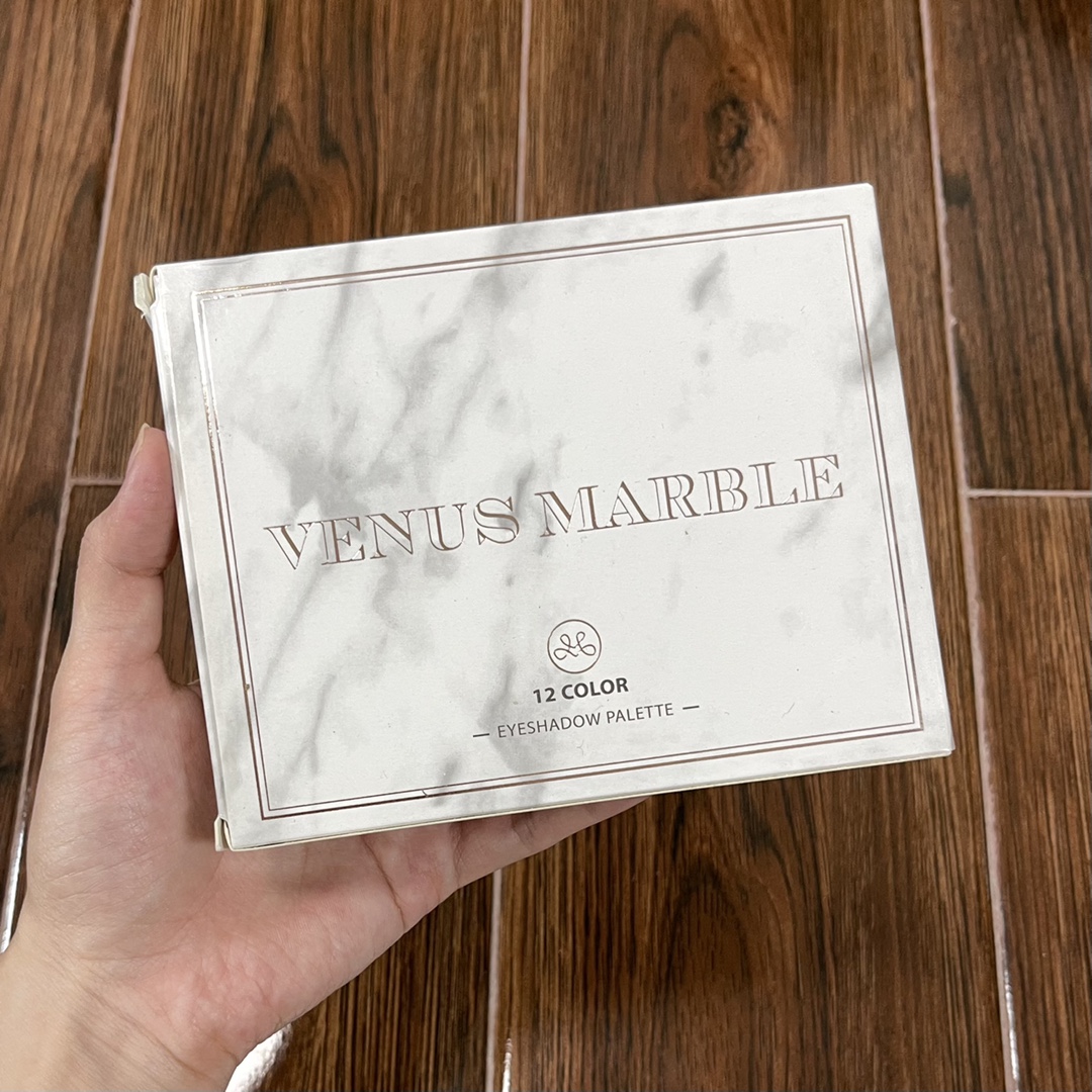 Venus Marble 12 Color Eyeshadow Palette, Rose, Plum, and Pumpkin Tones