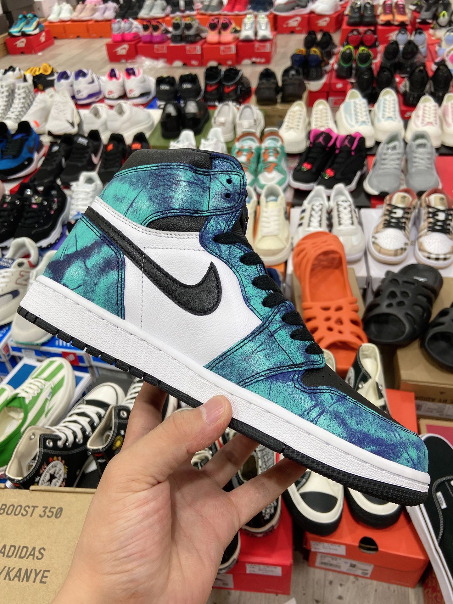 480 Air Jordan 1 “Tie-Dye”乔丹1代高帮扎染孔雀绿 CD0461-100