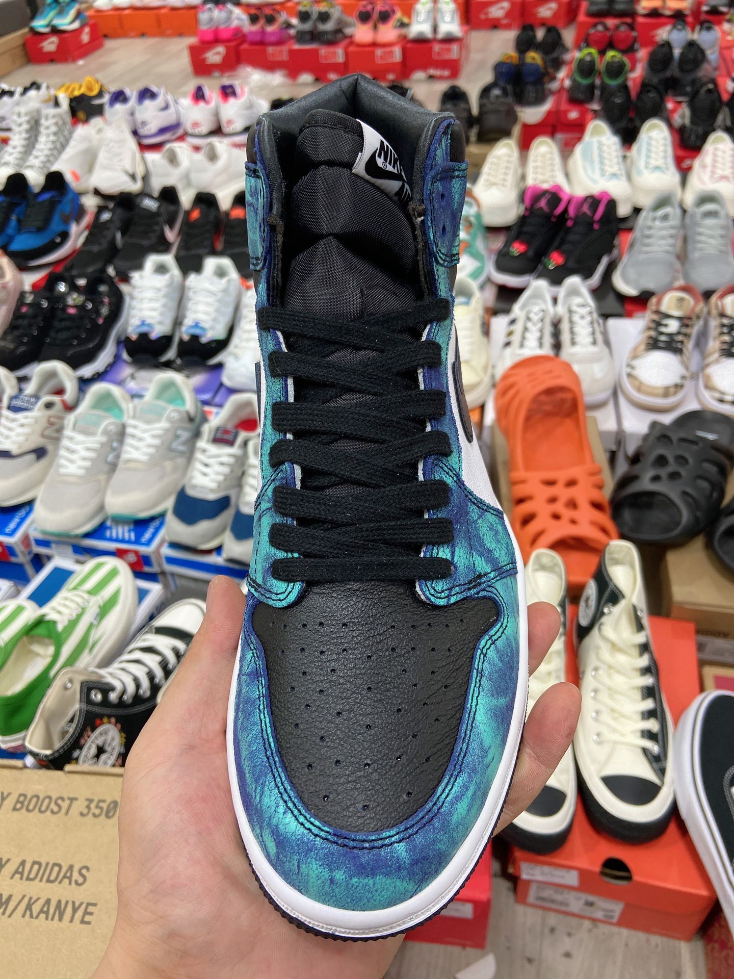 480 Air Jordan 1 “Tie-Dye”乔丹1代高帮扎染孔雀绿 CD0461-100