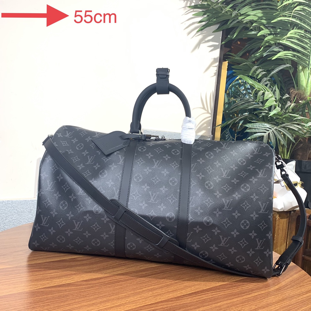 Louis Vuitton LV Keepall Travel Bags Exclusive Cheap
 Black Monogram Canvas M40605