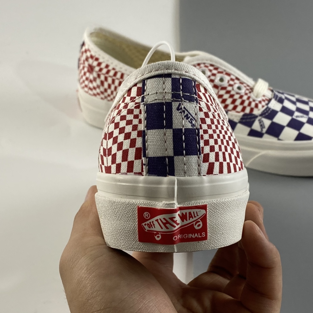 P150 VANS VAULT OG Authentic LX 高端支线撞色棋盘格复古低帮男女帆布滑板鞋  VN0A4BV91XR
