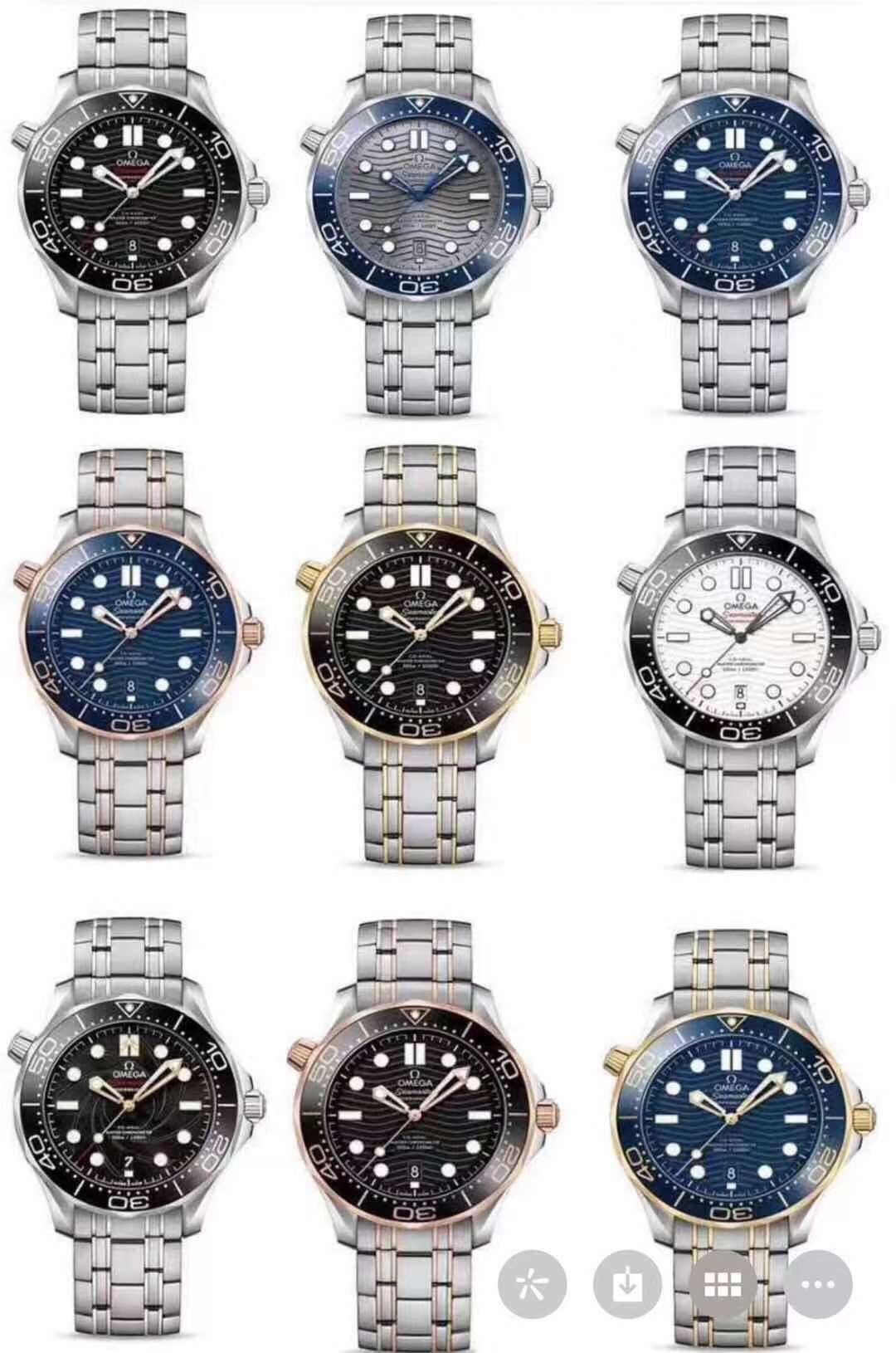 Nuevo reloj de buceo Seamaster 300m 42MM de Omega 8800 movimiento mecánico completamente automático 1: El nuevo Seamast…