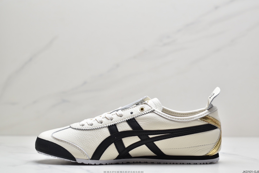 160 日产经典老牌-鬼塚虎/Onitsuka Tiger Mexico 66经典休闲皮革慢跑鞋“皮革白白灰黑”1183B391-200