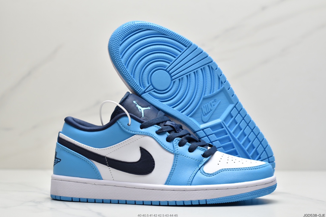180 Air Jordan 1 Low 低帮 北极蓝 AJ1 乔丹1代 aj1 乔1 低邦 阳光蓝 乔丹篮球鞋系列  553558-144