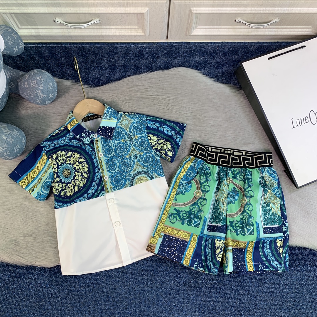 Versace Van Sage 2021 SS Fashion: Cash-Encoded Shirts in 110-160 Size, Super Cute - 图片 1