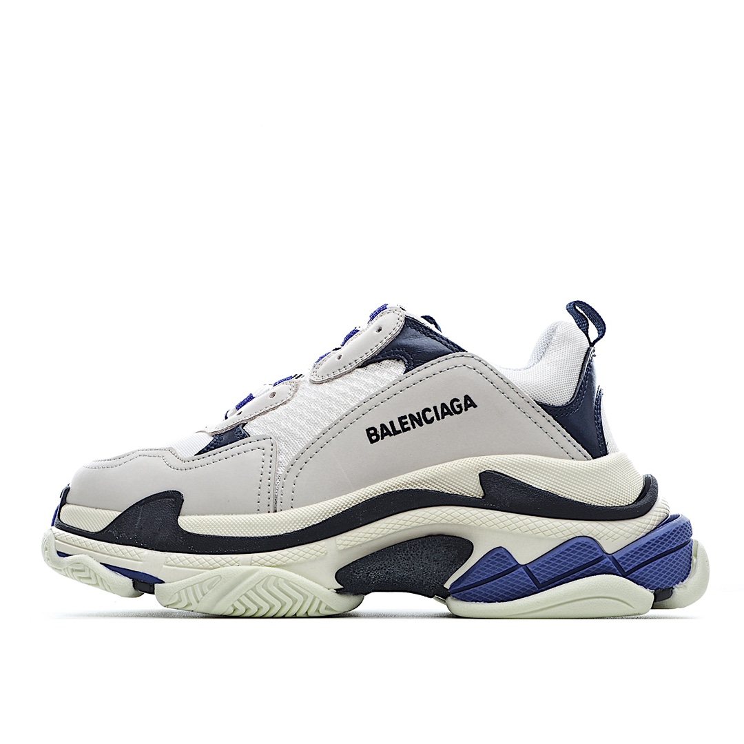J5 公司级原盒Balenciaga  Triple S 巴黎世家老爹鞋 1.0八层底 突破不可能 首发原底八层组合巴黎世家 不做任何对比 眼见为实 组合细节最接近原版原底八层组合 首家实现原档电绣同步公司 字体对位不连线 TPU原模亮底 透气孔厚度均匀 完美公司玩家 艺术家 欢迎细节鉴赏配套布袋、鞋带、合格证齐全
