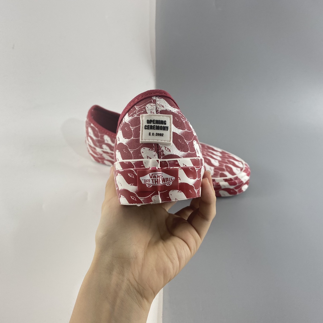 P160 Opening Ceremony x Vans Authentic 红白色阴阳蛇联名鞋款 VN0A348A43Z